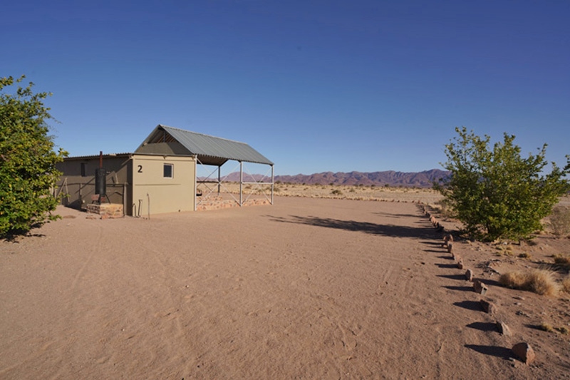 Campsites with beautiful views over the surrounding landscape at Little Sossus Camping Sesriem