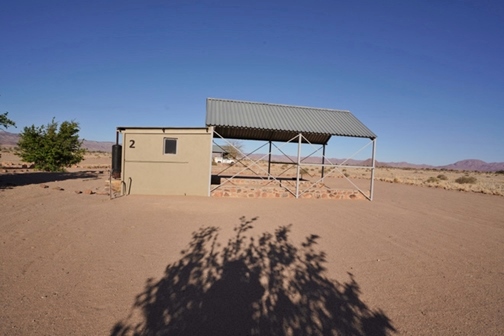 Private facilities at each campsite at Little Sossus Camping Sesriem