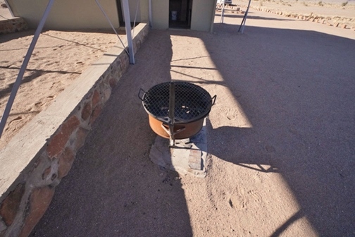Barbaque facilities at Little Sossus Camping Sesriem