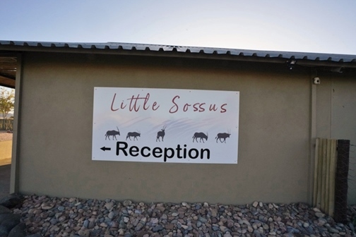 Reception at Little Sossus Camping Sesriem