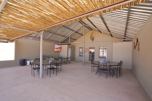 Veranda at the farmstall at Little Sossus Camping Sesriem
